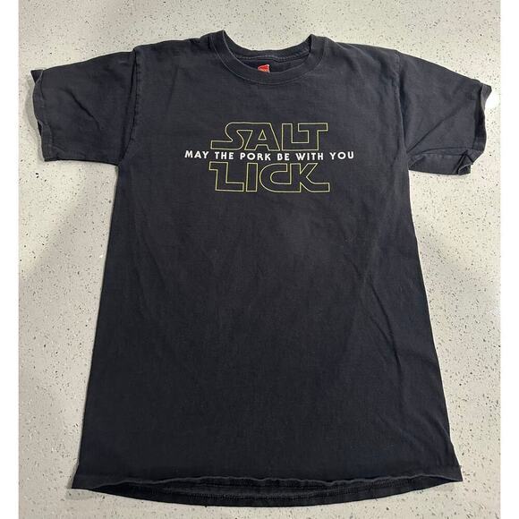 Hanes Other - Salt Lick Shirt Adult S Black BBQ Hanes Mens May The Pork Be With You Star Wars